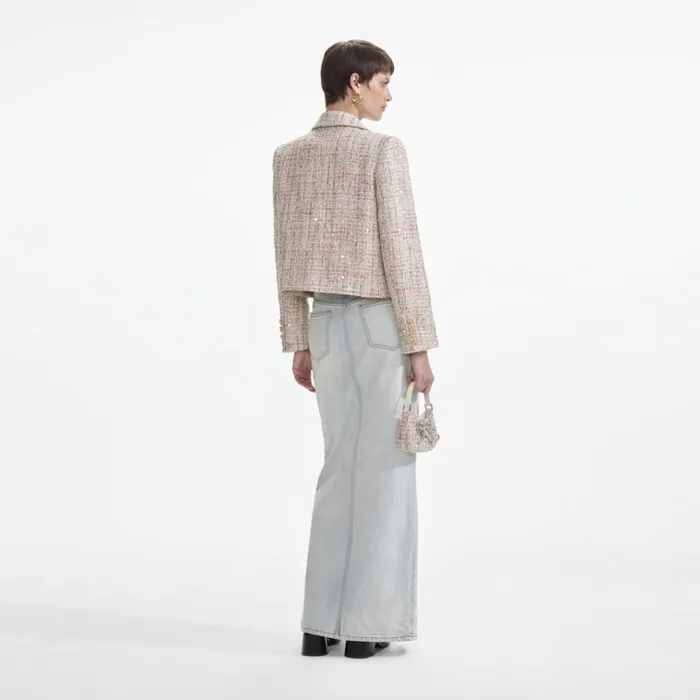 Self Portrait Outerwear Pastel Boucle Jacket 8211 Women Self Portrait Outerwear Pastel Boucle Jacket 8211 Women