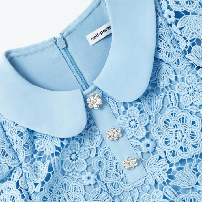 Self Portrait Party Dresses Blue Lace Dress 8211 Kids Self Portrait Party Dresses Blue Lace Dress 8211 Kids