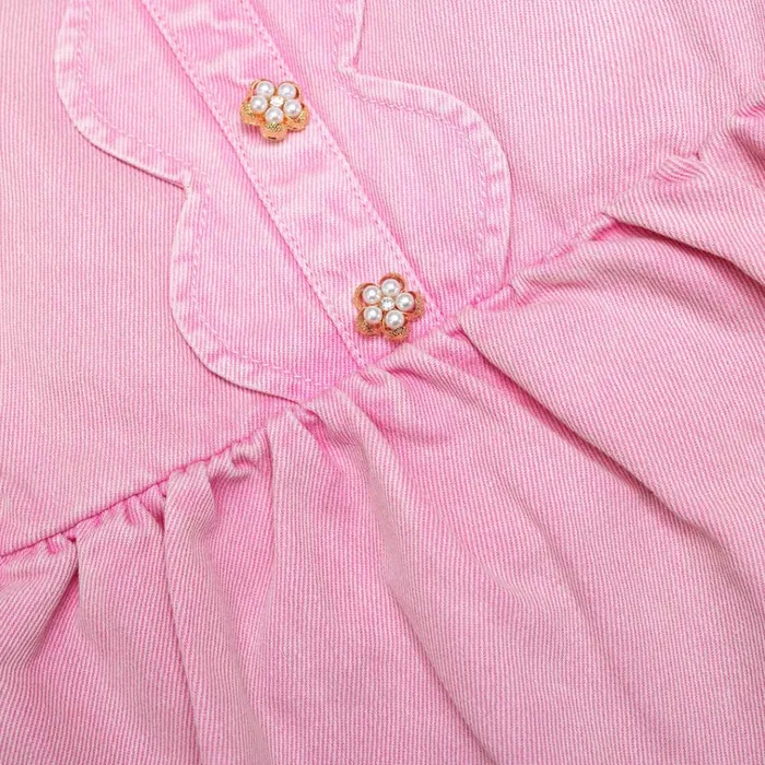 Self Portrait Party Dresses Pink Denim Mini Dress With Scallop Hem 8211 Kids Self Portrait Party Dresses Pink Denim Mini Dress With Scallop Hem 8211 Kids