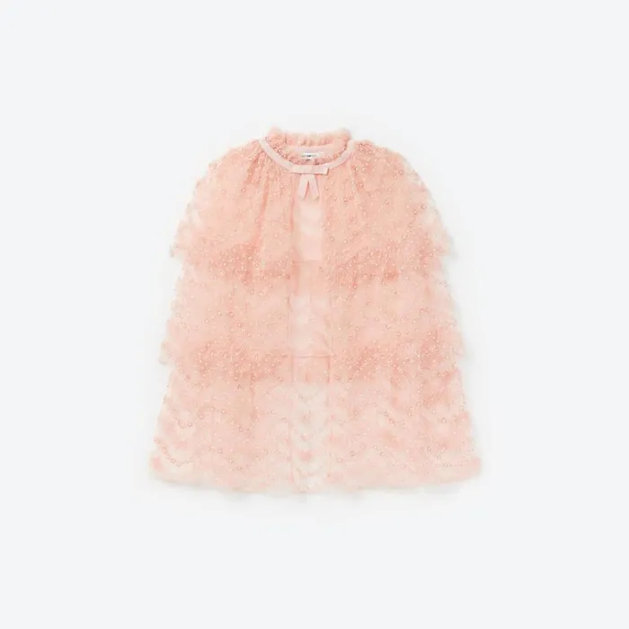 Self Portrait Party Dresses Pink Tiered Sequin Cape 8211 Kids