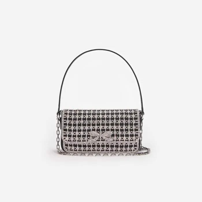 Self Portrait Shoulder Bags Black Crystal Baguette Bag 8211 Women Self Portrait Shoulder Bags Black Crystal Baguette Bag 8211 Women