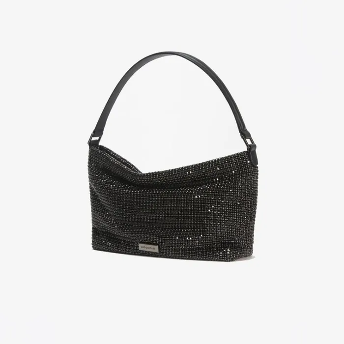 Self Portrait Shoulder Bags Black Diamante Medium Hobo Bag 8211 Women Self Portrait Shoulder Bags Black Diamante Medium Hobo Bag 8211 Women