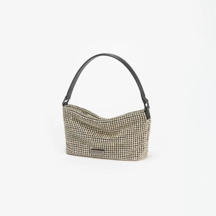 Self Portrait Shoulder Bags Champagne Diamante Small Hobo Bag 8211 Women Self Portrait Shoulder Bags Champagne Diamante Small Hobo Bag 8211 Women