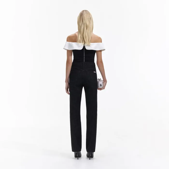 Self Portrait Tops Black Crepe Bow Top 8211 Women Self Portrait Tops Black Crepe Bow Top 8211 Women