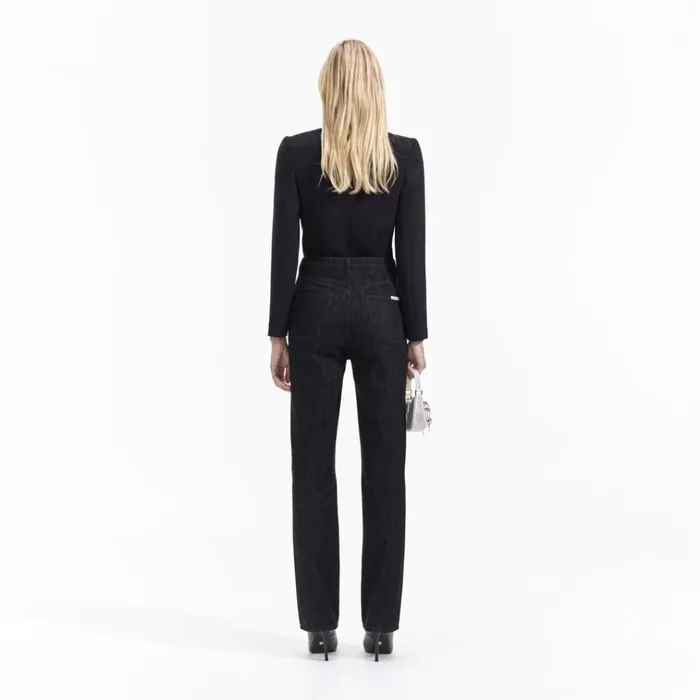Self Portrait Tops Black Crepe Diamante Top 8211 Women Self Portrait Tops Black Crepe Diamante Top 8211 Women