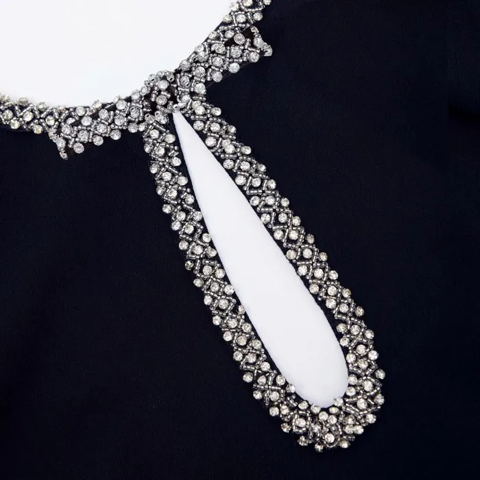 Self Portrait Tops Black Crepe Diamante Top 8211 Women Self Portrait Tops Black Crepe Diamante Top 8211 Women