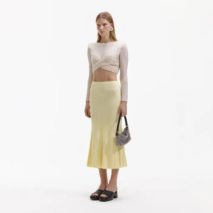 Self Portrait Tops Cream Beaded Mesh Top 8211 Women Self Portrait Tops Cream Beaded Mesh Top 8211 Women