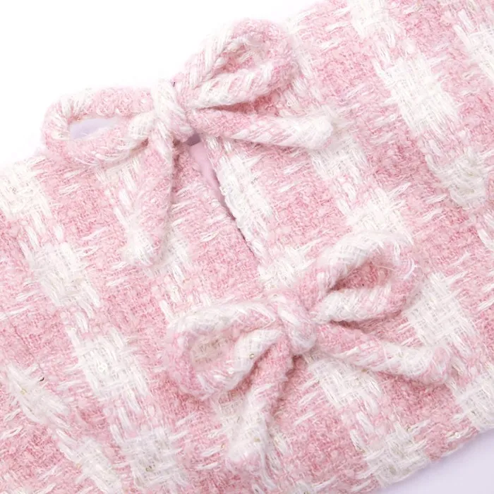 Self Portrait Tops Pink Check Boucle Crop Top 8211 Women Self Portrait Tops Pink Check Boucle Crop Top 8211 Women