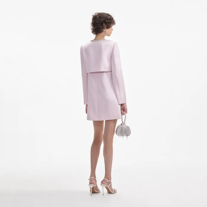 Self Portrait Tops Pink Satin Bolero Jacket 8211 Women Self Portrait Tops Pink Satin Bolero Jacket 8211 Women