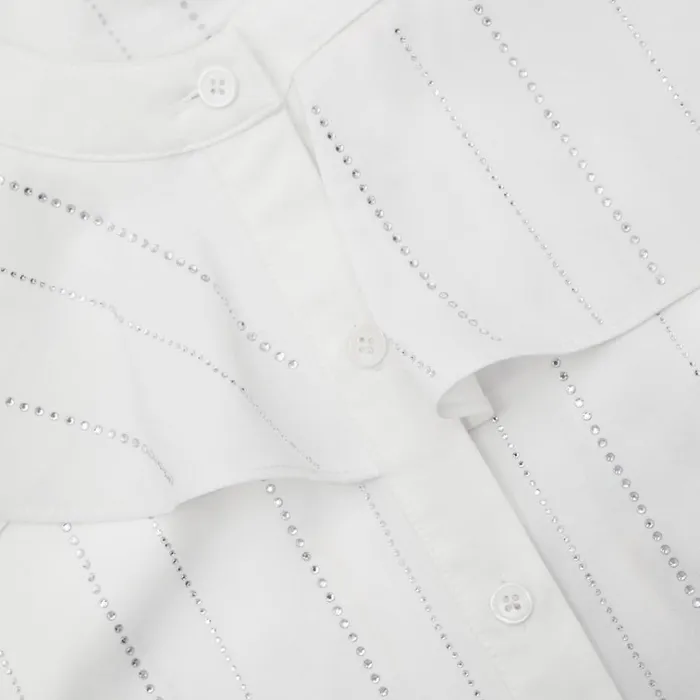 Self Portrait Tops White Rhinestone Stripe Top 8211 Women Self Portrait Tops White Rhinestone Stripe Top 8211 Women