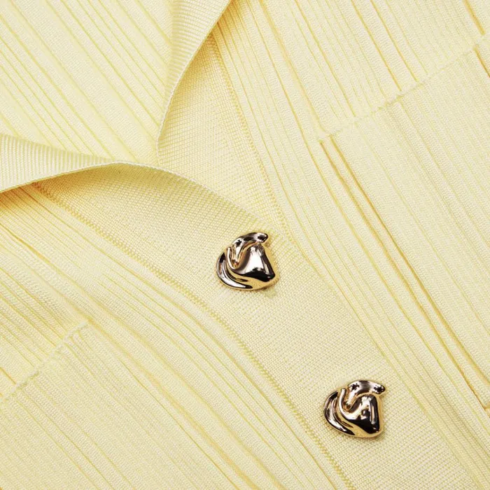 Self Portrait Tops Yellow Ribbed Viscose Knit Top 8211 Women Self Portrait Tops Yellow Ribbed Viscose Knit Top 8211 Women