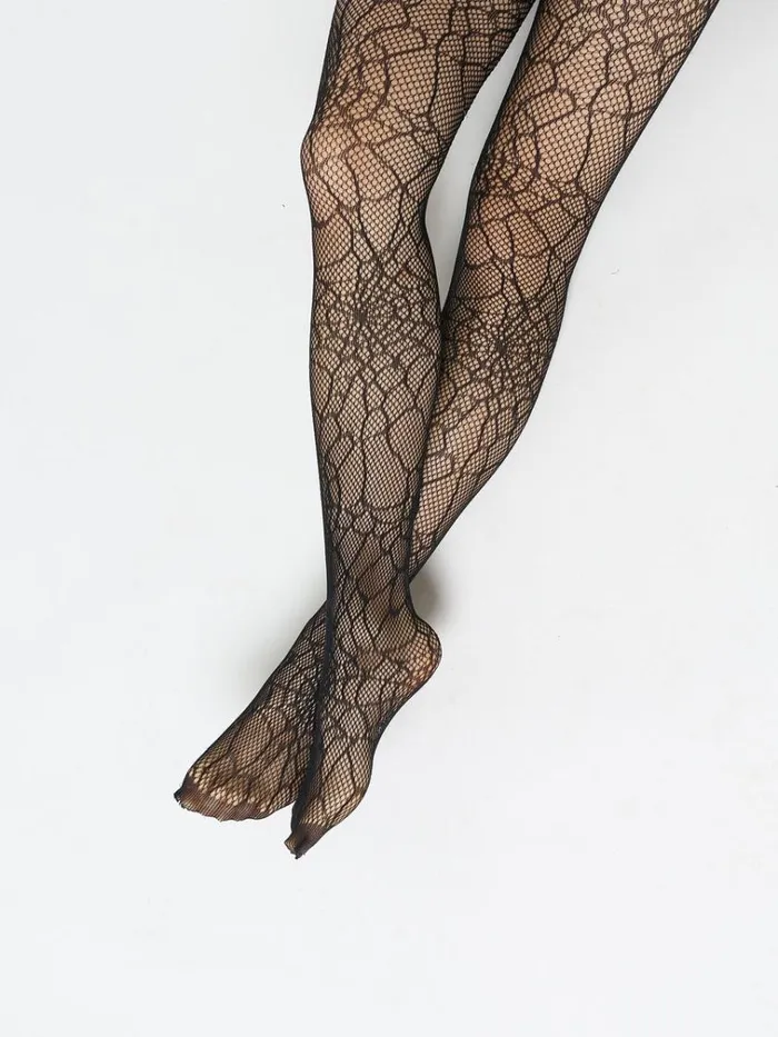 Shop Black Forest Web Patterned Tights Minga London Accessories