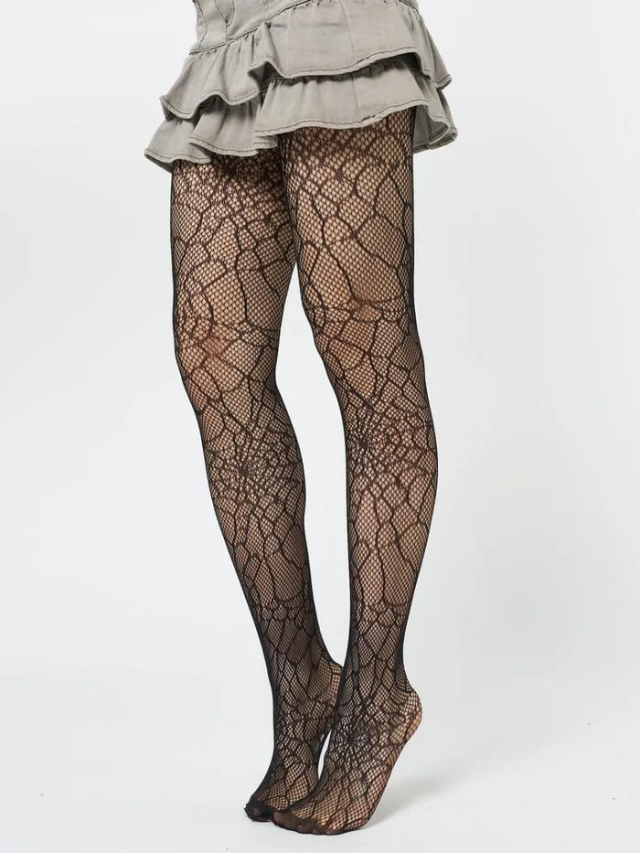 Shop Black Forest Web Patterned Tights Minga London Accessories