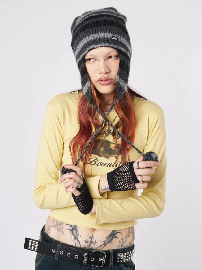 Shop Blaire Stripes Tie Knit Hat Minga London Accessories