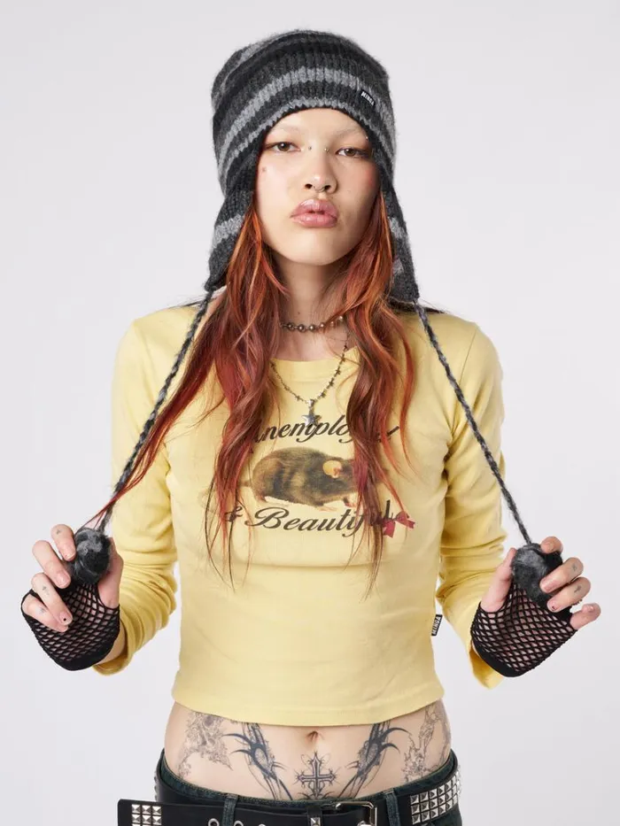 Shop Blaire Stripes Tie Knit Hat Minga London Accessories