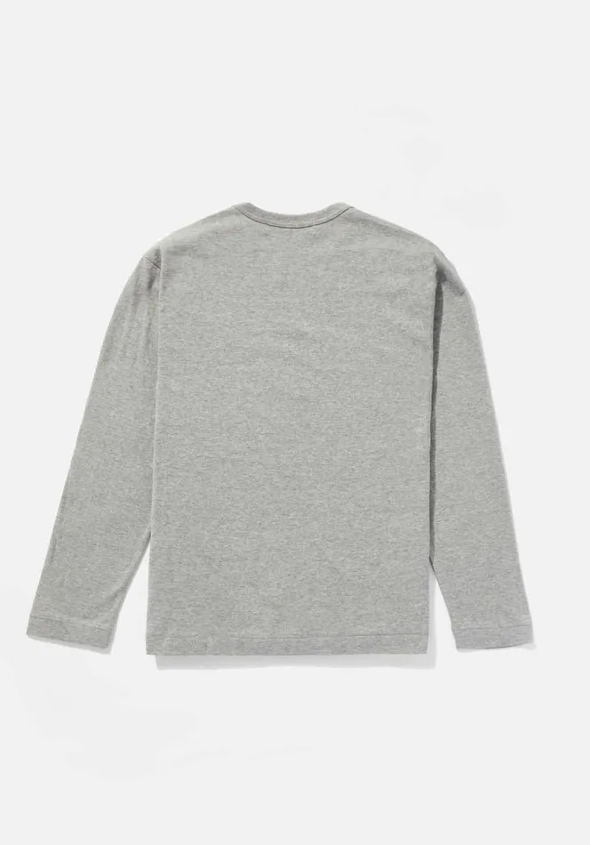 Shop COMME DES GARCONS PLAY BLACK HEART LONG SLEEVE Grey MKI MIYUKI ZOKU TShirts