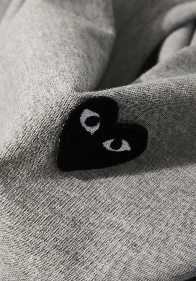 Shop COMME DES GARCONS PLAY BLACK HEART TEE Grey MKI MIYUKI ZOKU TShirts
