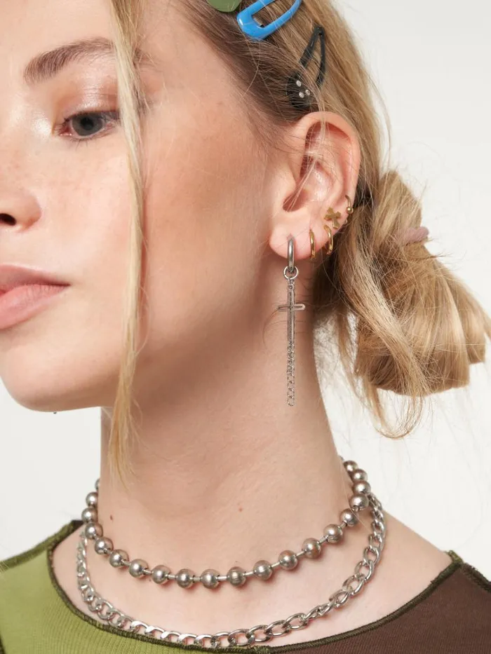Shop Cross Your Mind Drop Earrings Minga London Accessories