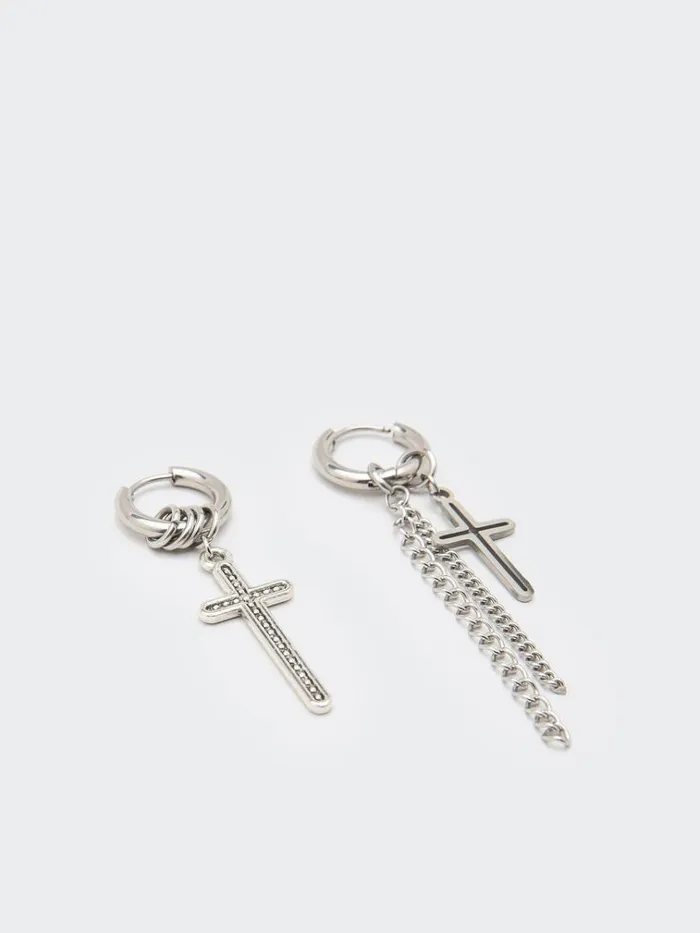 Shop Cross Your Mind Drop Earrings Minga London Accessories