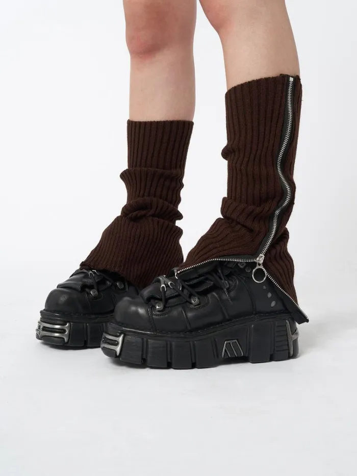 Shop Downtown Brown Zip Up Leg Warmers Minga London Accessories Shop Downtown Brown Zip Up Leg Warmers Minga London Accessories