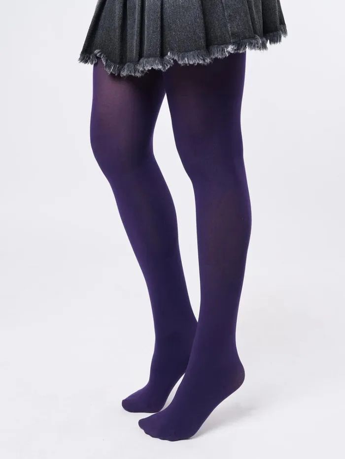 Shop Gracie Purple Opaque Tights Minga London Accessories