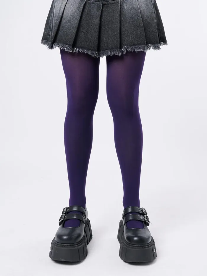 Shop Gracie Purple Opaque Tights Minga London Accessories