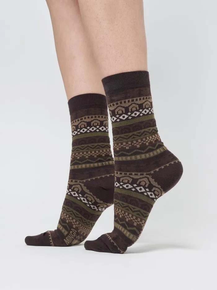 Shop Grandma Jacquard Knit Socks Minga London Accessories