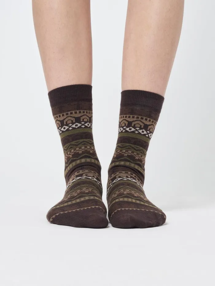 Shop Grandma Jacquard Knit Socks Minga London Accessories