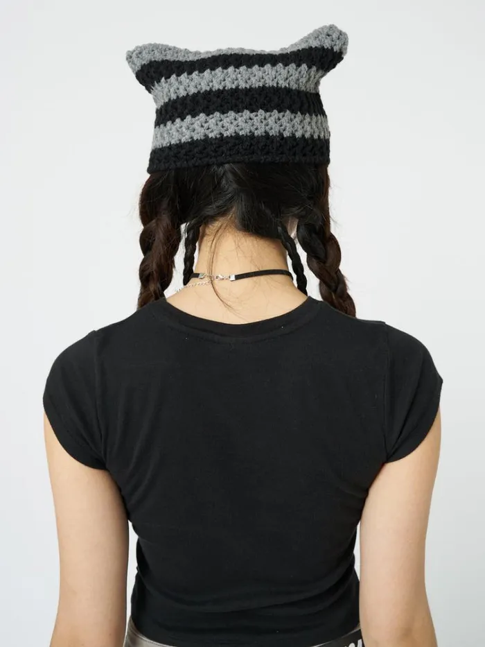 Shop Greta Stripes Tie Knit Hat Minga London Accessories