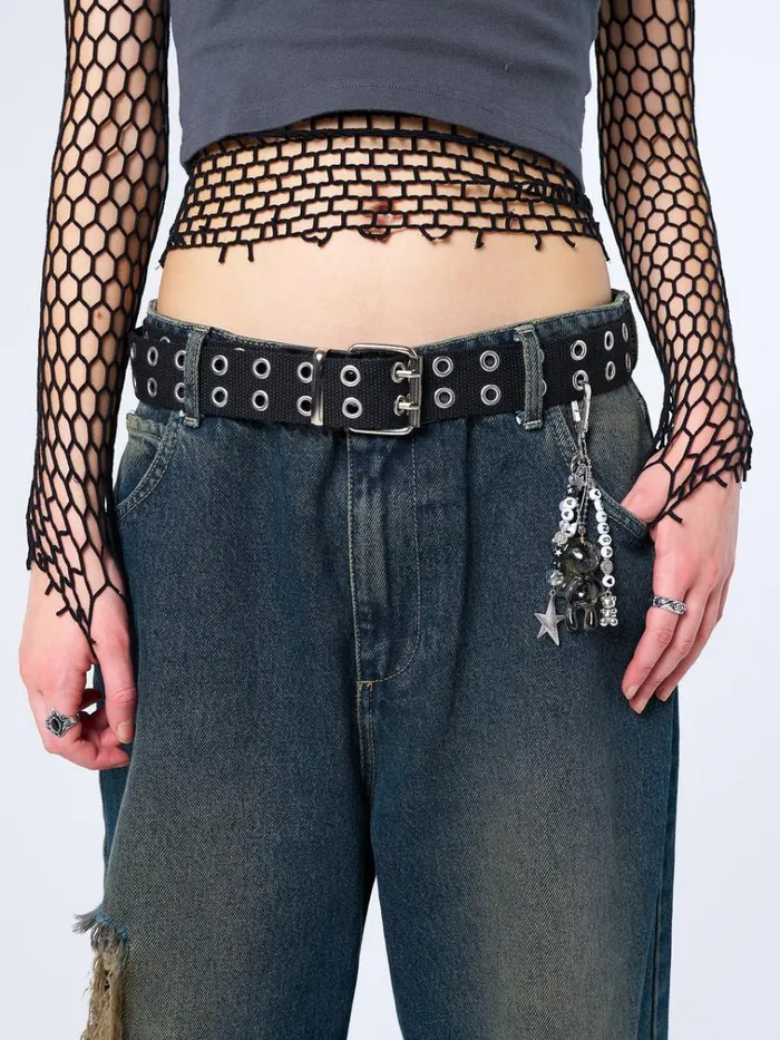 Shop Haunted Trinkets Black Canvas Belt Minga London Accessories