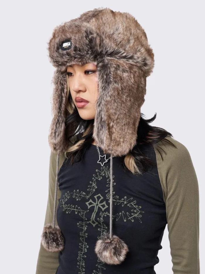 Shop Masha Fluffy Trapper Hat Minga London Accessories Shop Masha Fluffy Trapper Hat Minga London Accessories