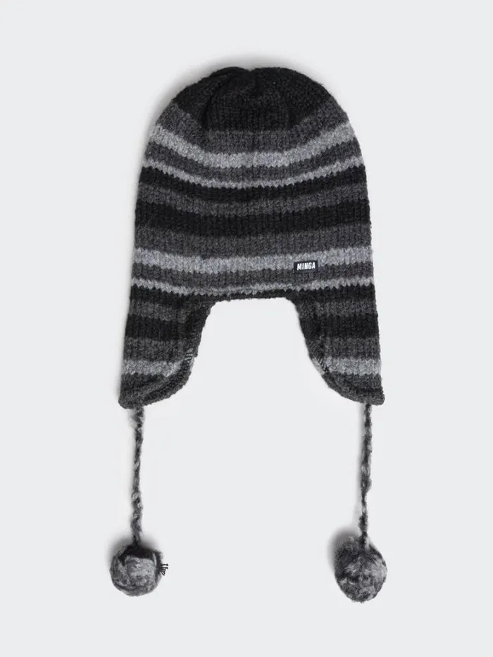 Shop Minga London Accessories Blaire Stripes Tie Knit Hat