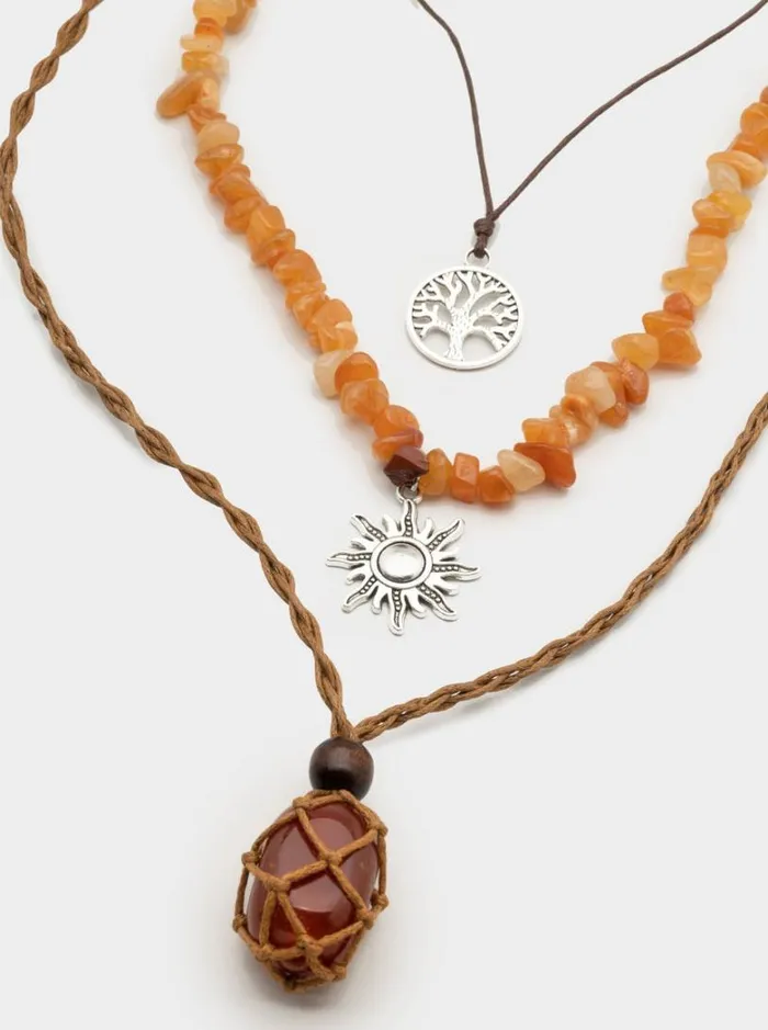 Shop Minga London Accessories Bohemian Fairy Gemstone Necklace Set