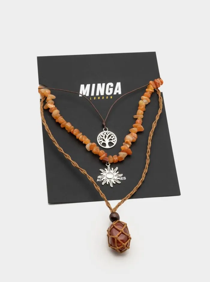 Shop Minga London Accessories Bohemian Fairy Gemstone Necklace Set