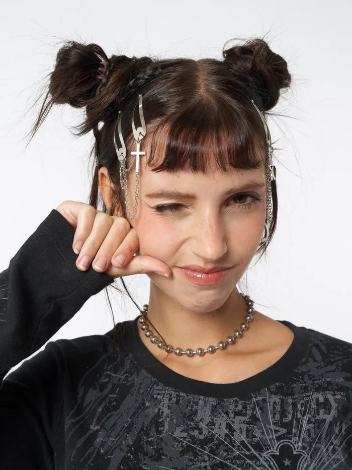Shop Minga London Accessories Cyber Angel Hair Clips Set