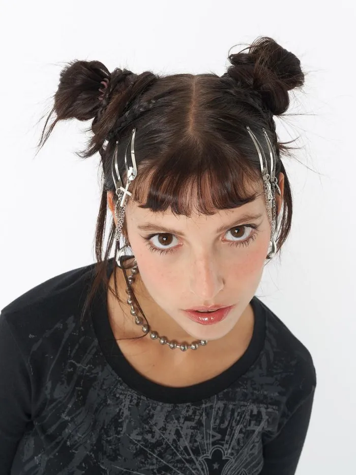 Shop Minga London Accessories Cyber Angel Hair Clips Set Shop Minga London Accessories Cyber Angel Hair Clips Set