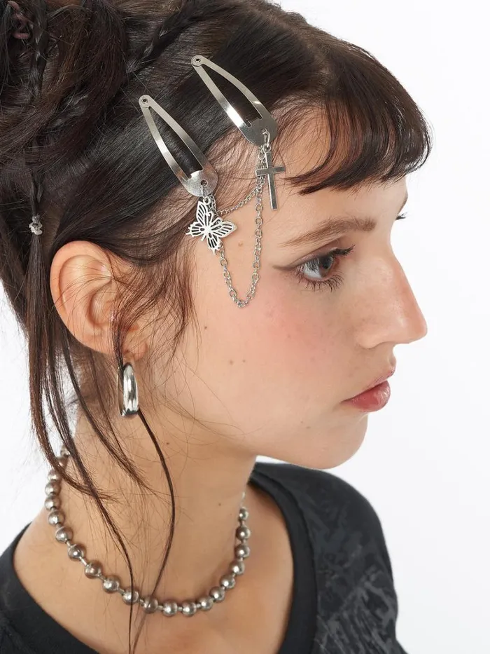 Shop Minga London Accessories Cyber Angel Hair Clips Set Shop Minga London Accessories Cyber Angel Hair Clips Set
