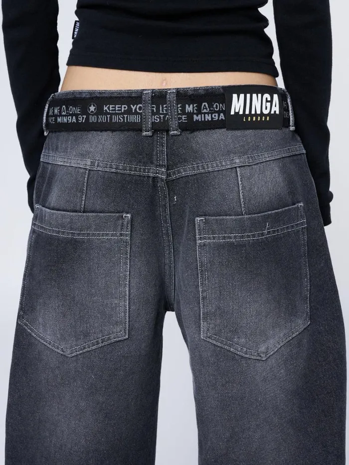 Shop Minga London Accessories Do Not Disturb Black Canvas Belt