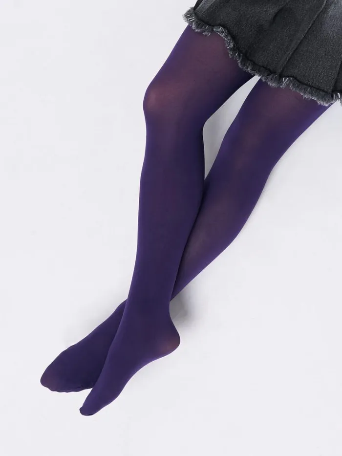Shop Minga London Accessories Gracie Purple Opaque Tights
