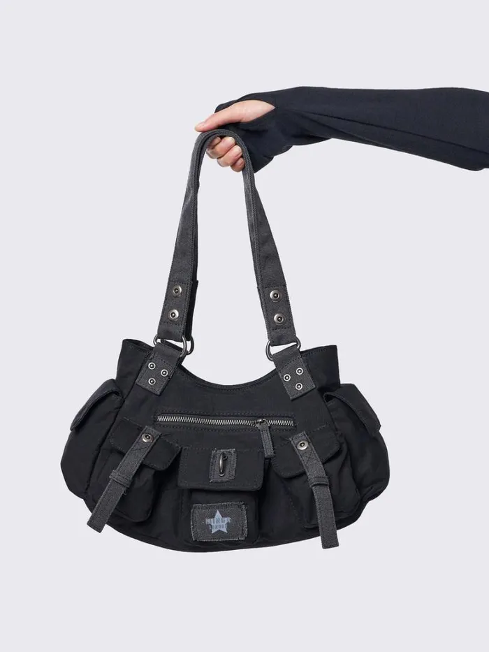 Shop Minga London Accessories Minga Black Utility Multi Pocket Bag