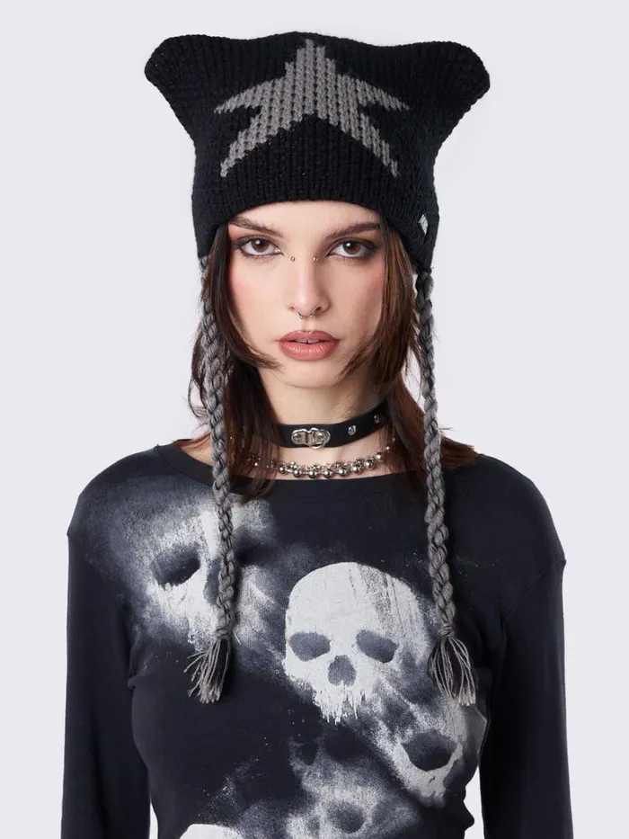 Shop Minga London Accessories Minga Star Knitted Beanie