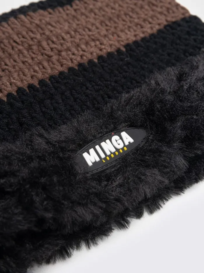 Shop Minga London Accessories Skylar Star Brown Tie Knit Hat Shop Minga London Accessories Skylar Star Brown Tie Knit Hat