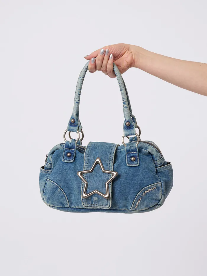 Shop Minga London Accessories Star Girl Denim Y2k Handbag