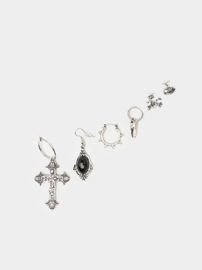 Shop Minga London Accessories Uncanny Valley Gothic 6pc Earring Set