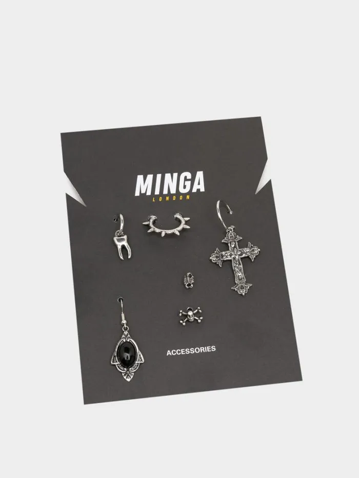 Shop Minga London Accessories Uncanny Valley Gothic 6pc Earring Set