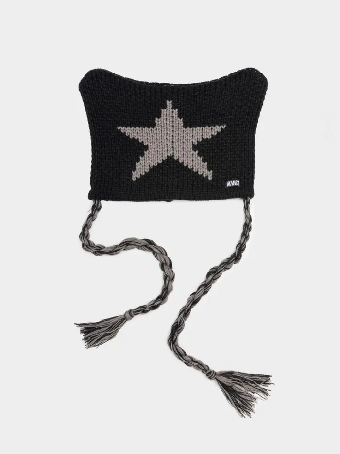 Shop Minga Star Knitted Beanie Minga London Accessories Shop Minga Star Knitted Beanie Minga London Accessories