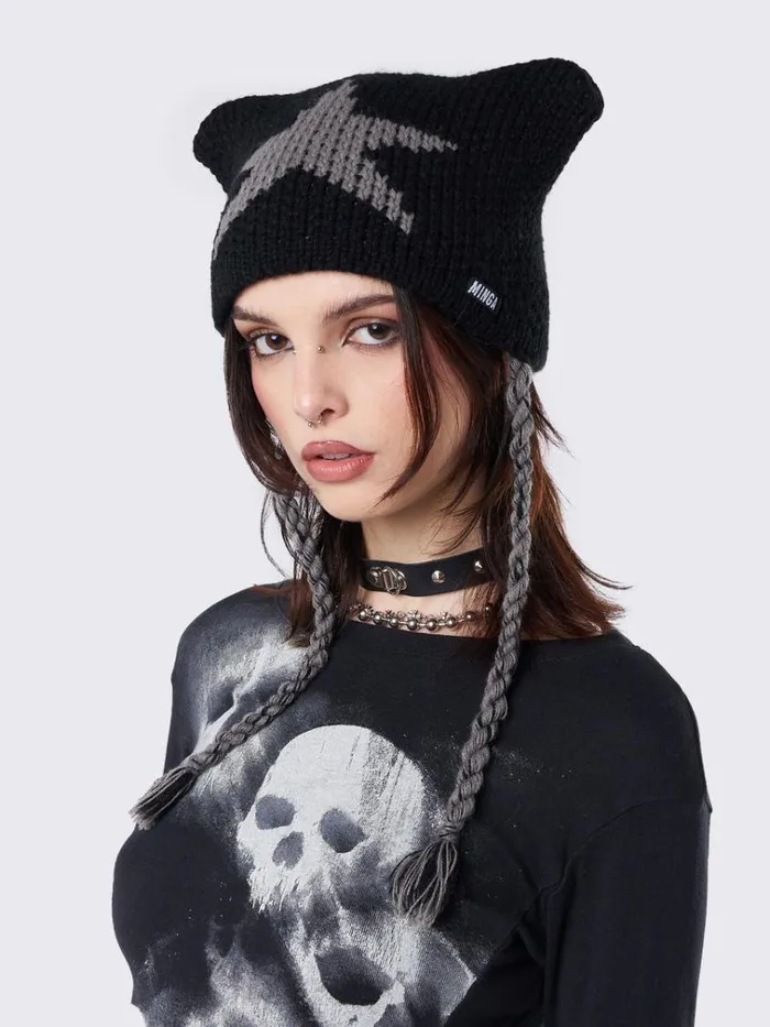 Shop Minga Star Knitted Beanie Minga London Accessories Shop Minga Star Knitted Beanie Minga London Accessories