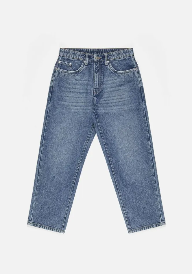 Shop MKI 16OZ DENIM JEANS Bleach Wash MKI MIYUKI ZOKU Trousers