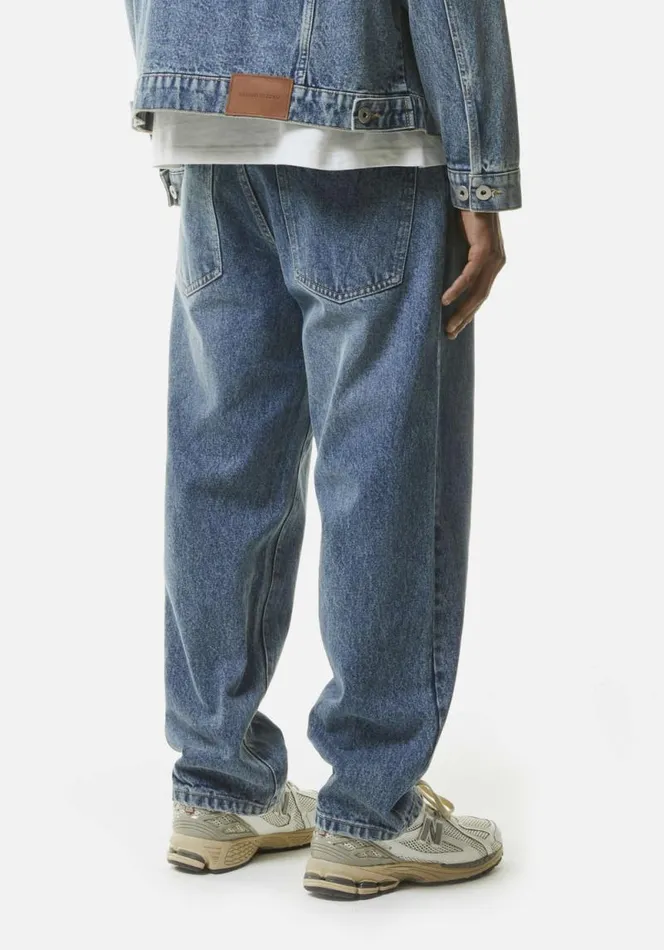 Shop MKI 16OZ DENIM JEANS Bleach Wash MKI MIYUKI ZOKU Trousers Shop MKI 16OZ DENIM JEANS Bleach Wash MKI MIYUKI ZOKU Trousers
