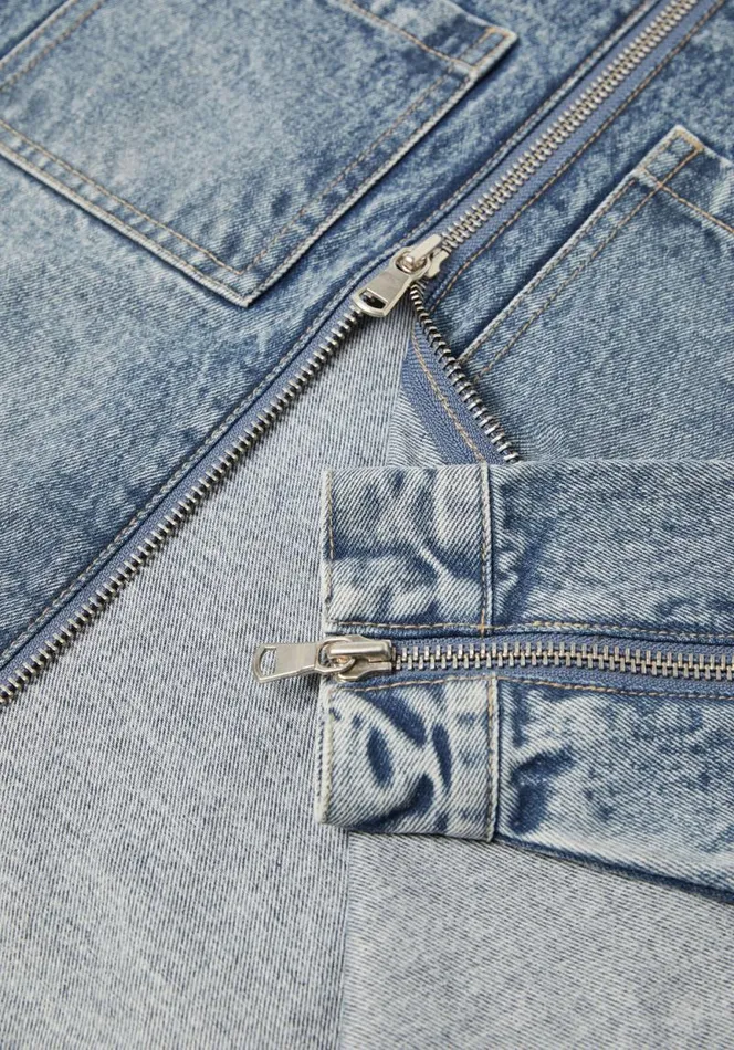 Shop MKI 16OZ DENIM RIDER JACKET Bleach Wash MKI MIYUKI ZOKU Outerwear Shop MKI 16OZ DENIM RIDER JACKET Bleach Wash MKI MIYUKI ZOKU Outerwear